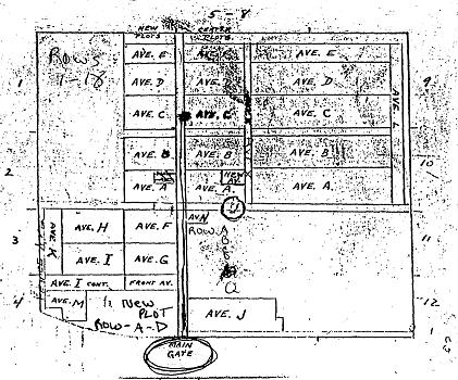 Layout of St. Mary's Pittston Ave. Cemetery