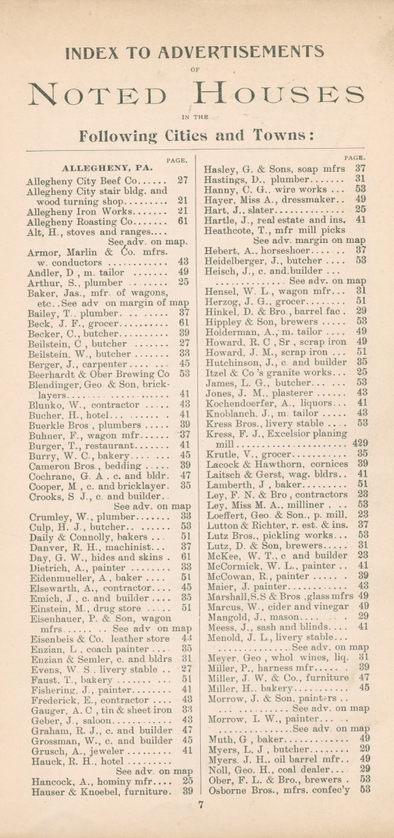 Advertising Index