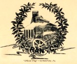 Official Flag of Scranton, from an old postcard. Click to enlarge.