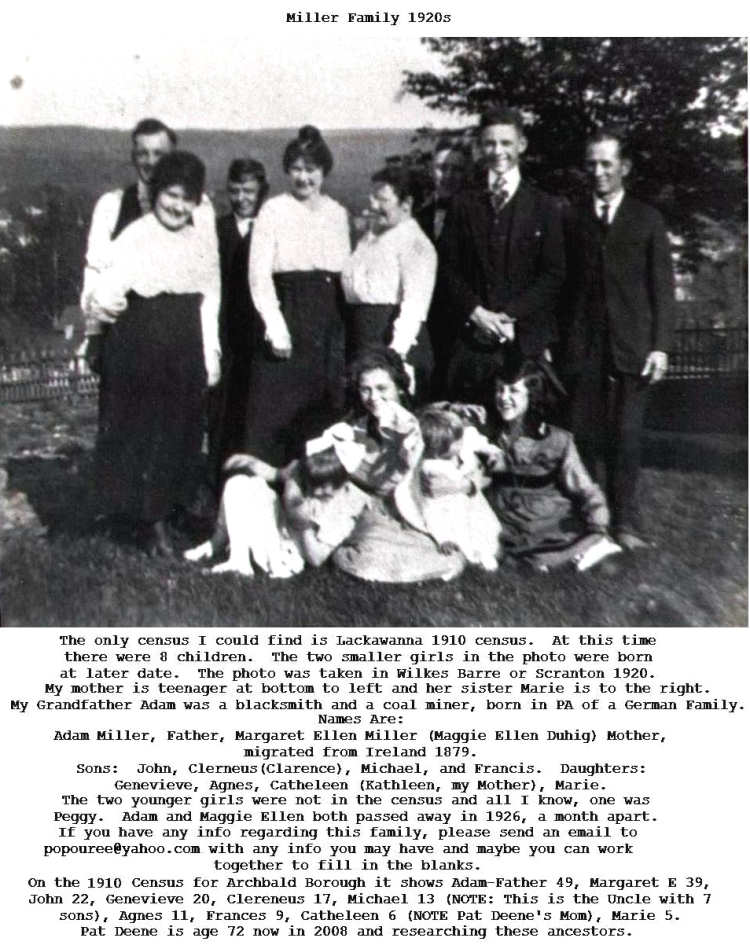 Miller Family - 1920's